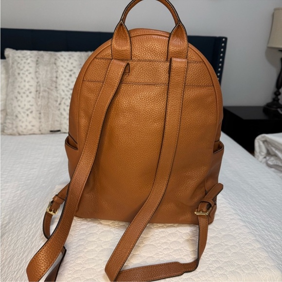 baseball leather men's backpack Baseballism Taylor Glove Paint Splatters On White this sleek backpack features COLOR:LEOPARD BROWN St Croix